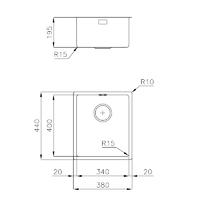 Pomivalno korito FOSTER KE Gun Metal 2153 856 