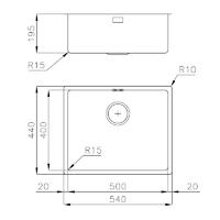 Pomivalno korito FOSTER KE Gun Metal 2155 856