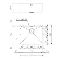 Pomivalno korito FOSTER Quadra 1215 850 