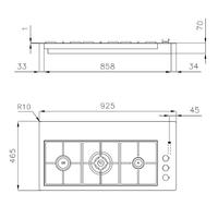 Plinska kuhalna plošča Foster S4000 Line XL 7285 032