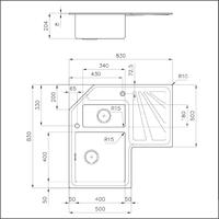 Pomivalno korito FOSTER Angolare 3308 050 